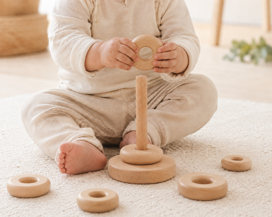 Developmental wooden toys for toddlers 12–24 months