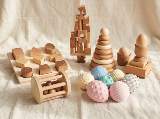 6 Wooden Toys Bundle for Babies & Toddlers