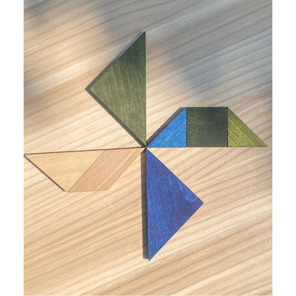 Wooden tangram puzzle for kids 2–4 years – Ocean