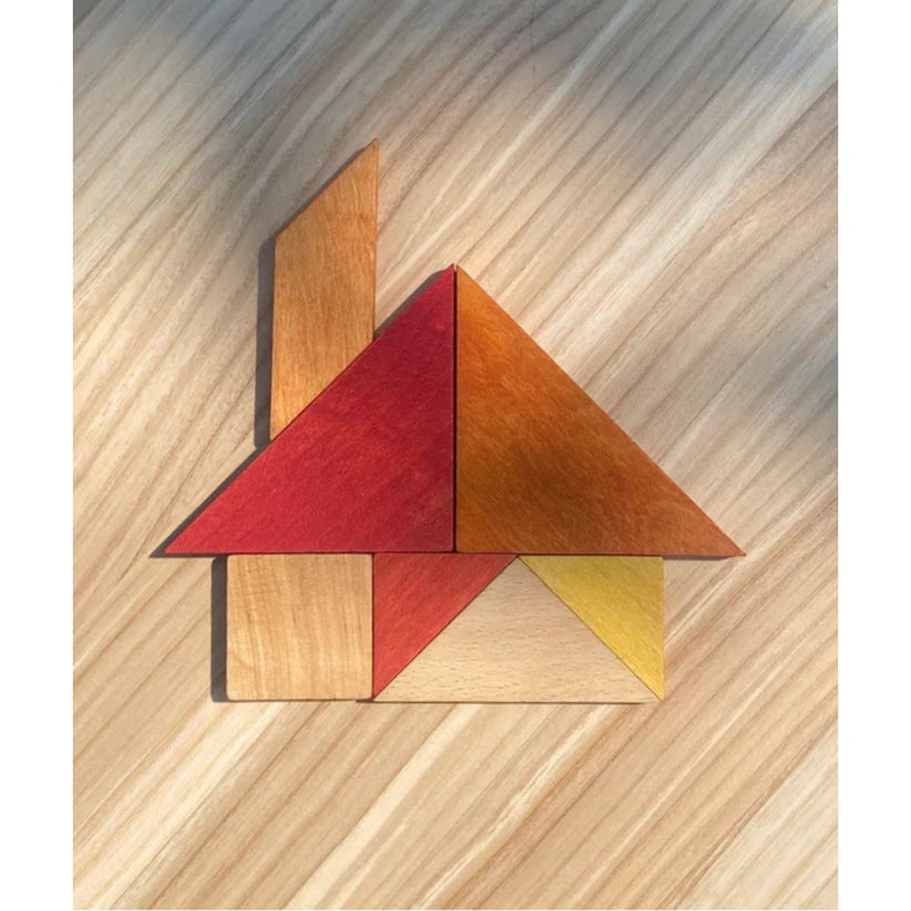 Wooden tangram puzzle for kids 2–4 years – Sunrise