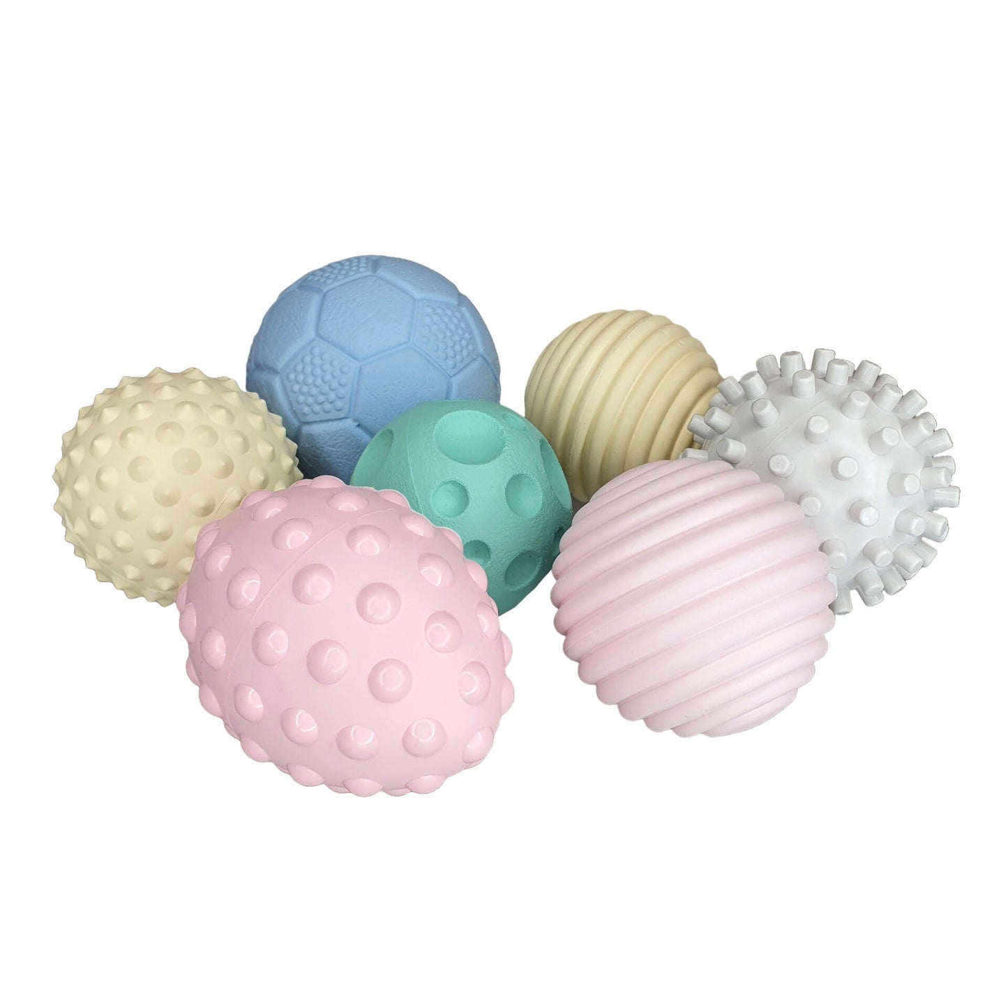 Soft textured sensory balls for babies 0–12 months – motor and sensory development
