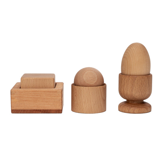 Wooden shape learning set for toddlers 12–24 months