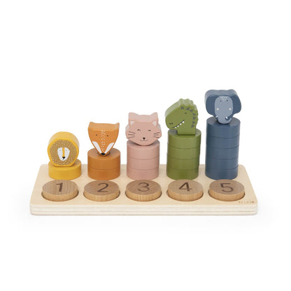 Wooden counting and number set for toddlers 2–3 years