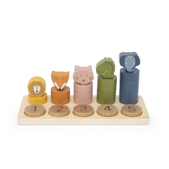 Wooden counting and number set for toddlers 2–3 years