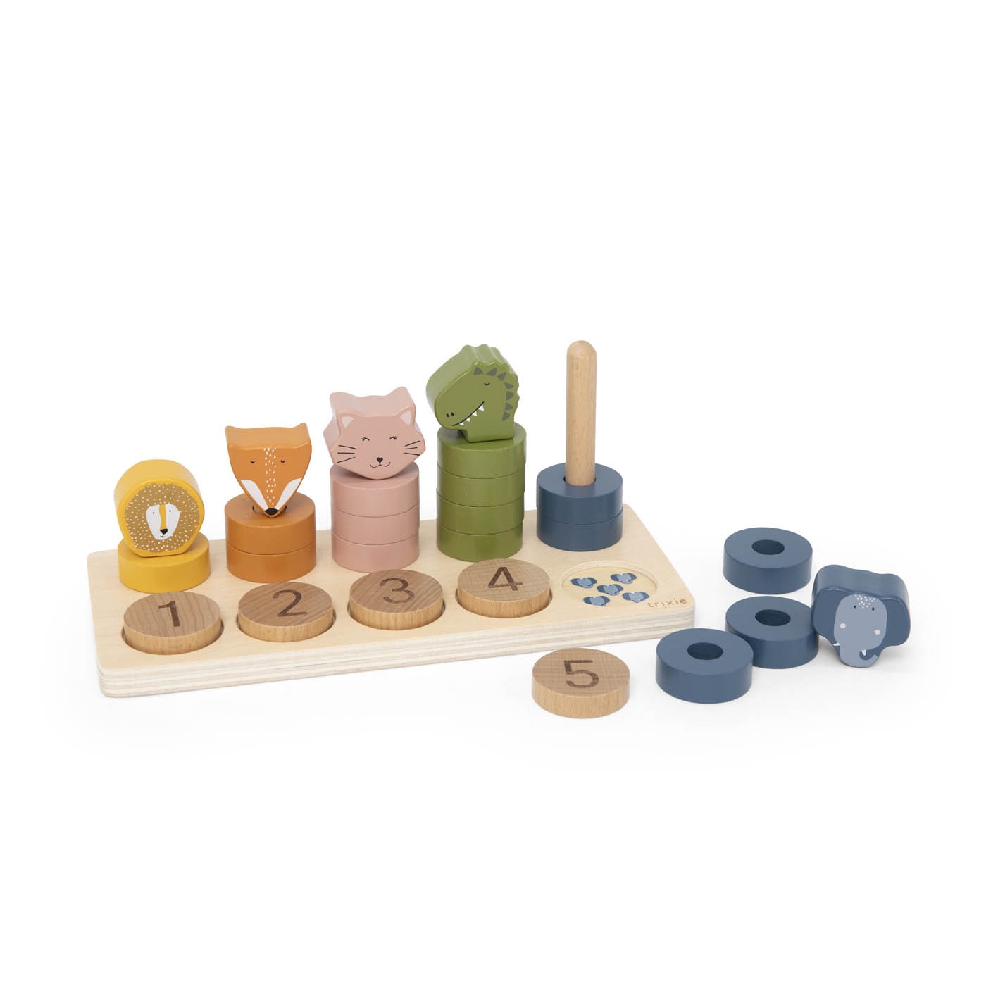 Wooden counting and number set for toddlers 2–3 years