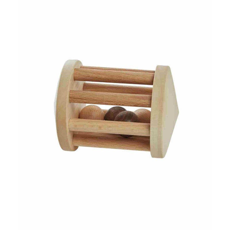 Wooden baby rattle for newborns 0–12 months – Turtle Dove