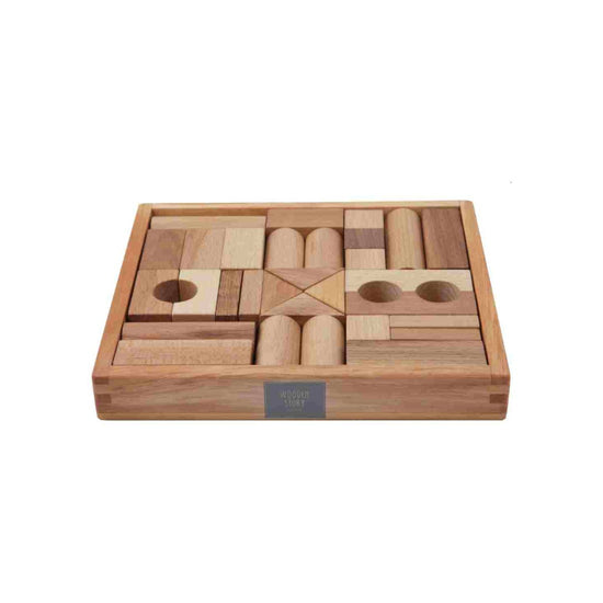 Advanced wooden building blocks set for kids 2–3 years – Begin