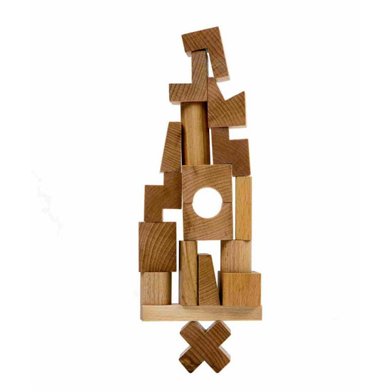 Wooden stacking logic puzzle for kids 2–3 years