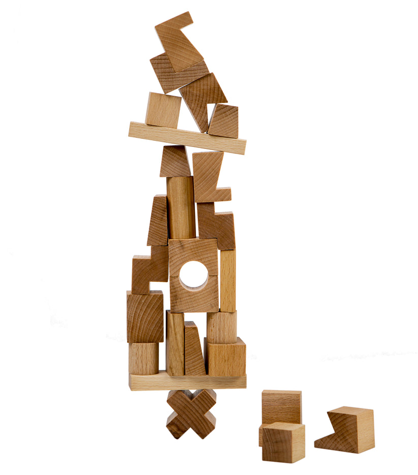 Wooden stacking logic puzzle for kids 2–3 years