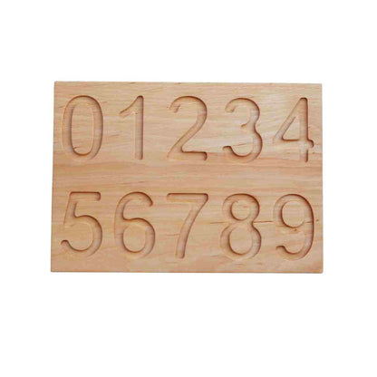 Wooden Montessori number board counting toy for toddlers 2–3 years
